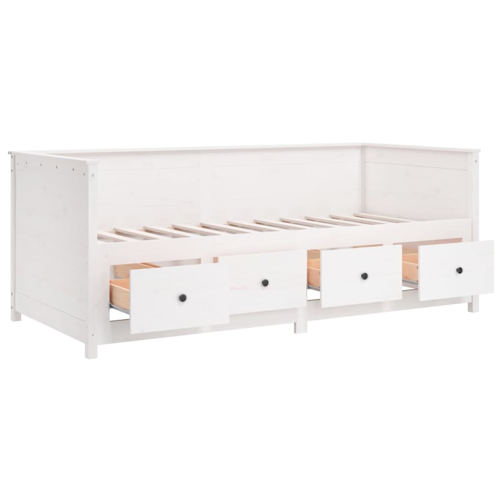 Slaapbank zonder matras 90x190 cm massief grenenhout wit is nu te koop bij PeponiXL, paradijselijk wonen!