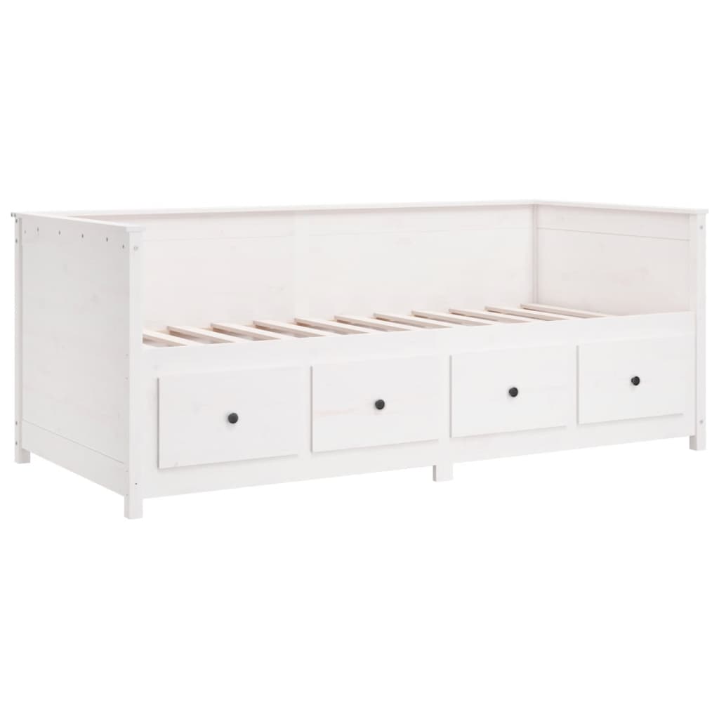 Slaapbank zonder matras 90x190 cm massief grenenhout wit is nu te koop bij PeponiXL, paradijselijk wonen!
