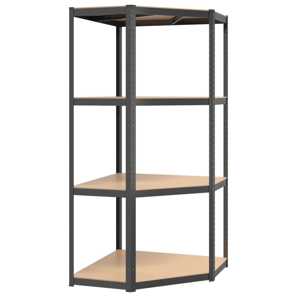 Opbergrek 4-laags staal en bewerkt hout antracietkleurig is nu te koop bij PeponiXL, paradijselijk wonen!
