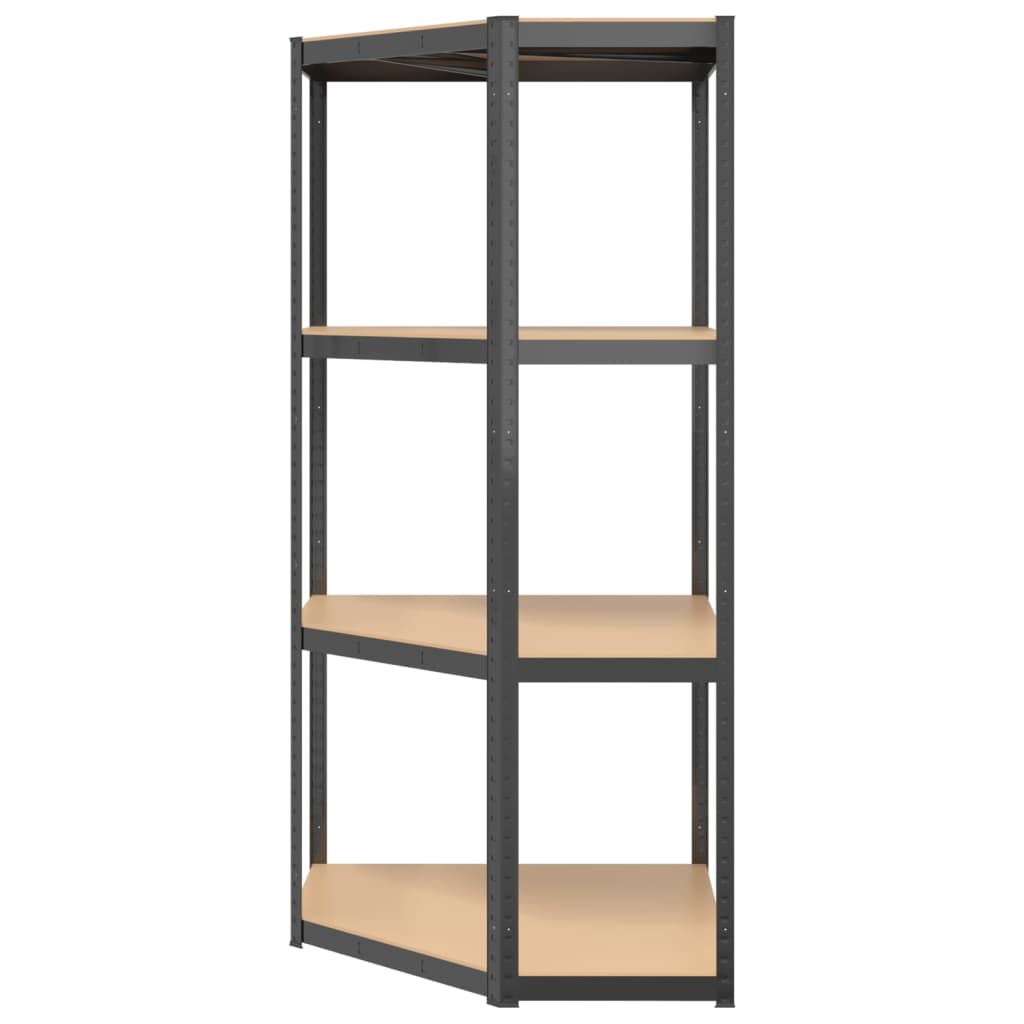 Opbergrek 4-laags staal en bewerkt hout antracietkleurig is nu te koop bij PeponiXL, paradijselijk wonen!