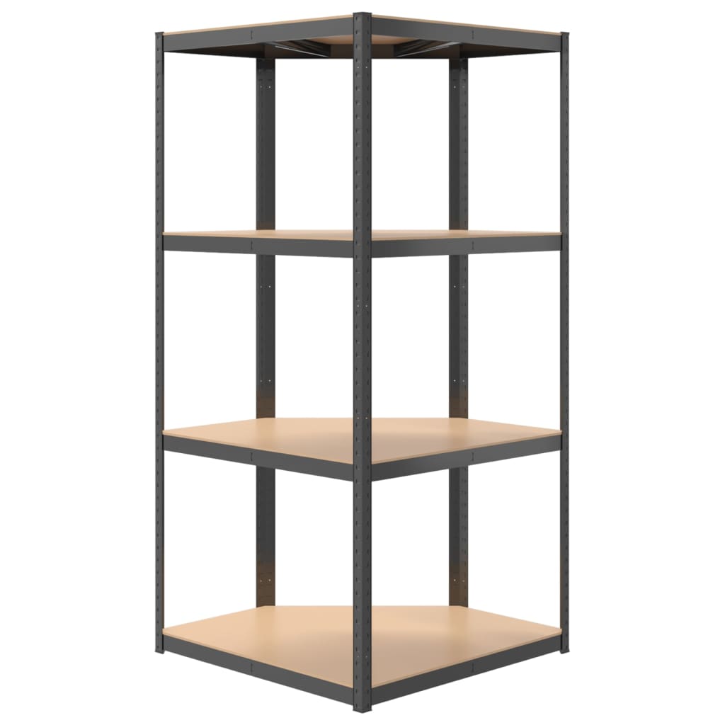 Opbergrek 4-laags staal en bewerkt hout antracietkleurig is nu te koop bij PeponiXL, paradijselijk wonen!