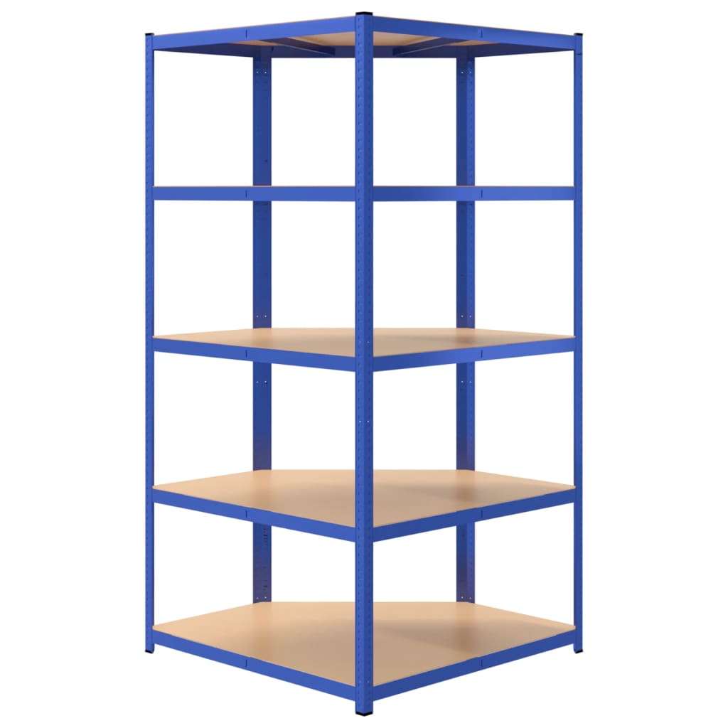Hoekrek 5-laags staal & bewerkt hout antracietkleurig is nu te koop bij PeponiXL, paradijselijk wonen!