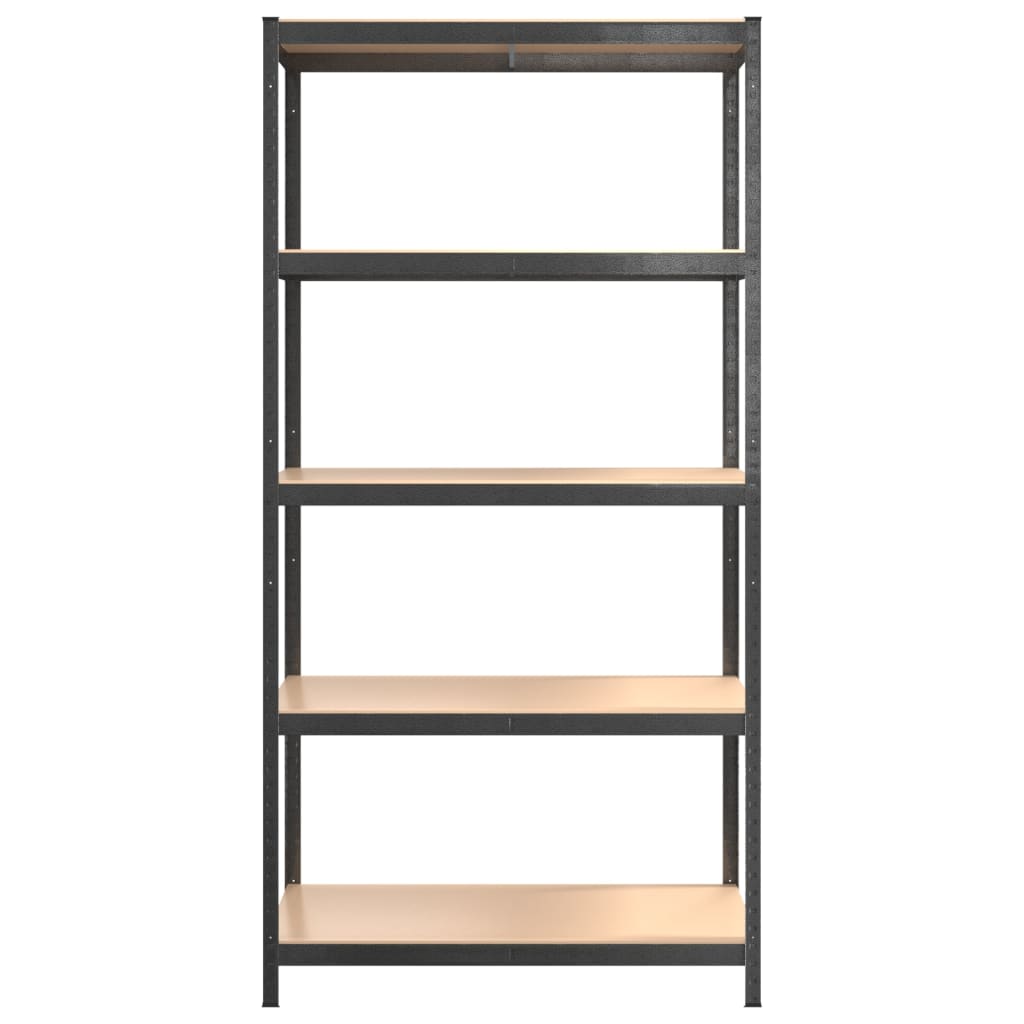 Opbergrek 5-laags staal en bewerkt hout grijs is nu te koop bij PeponiXL, paradijselijk wonen!