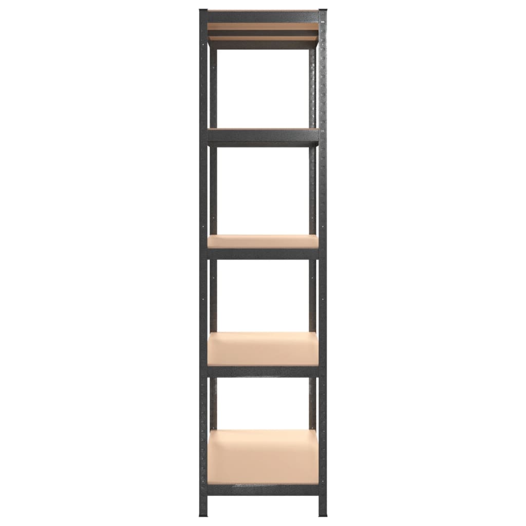 Opbergrek 5-laags staal en bewerkt hout grijs is nu te koop bij PeponiXL, paradijselijk wonen!