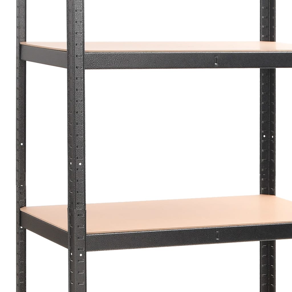 Opbergrek 5-laags staal en bewerkt hout grijs is nu te koop bij PeponiXL, paradijselijk wonen!