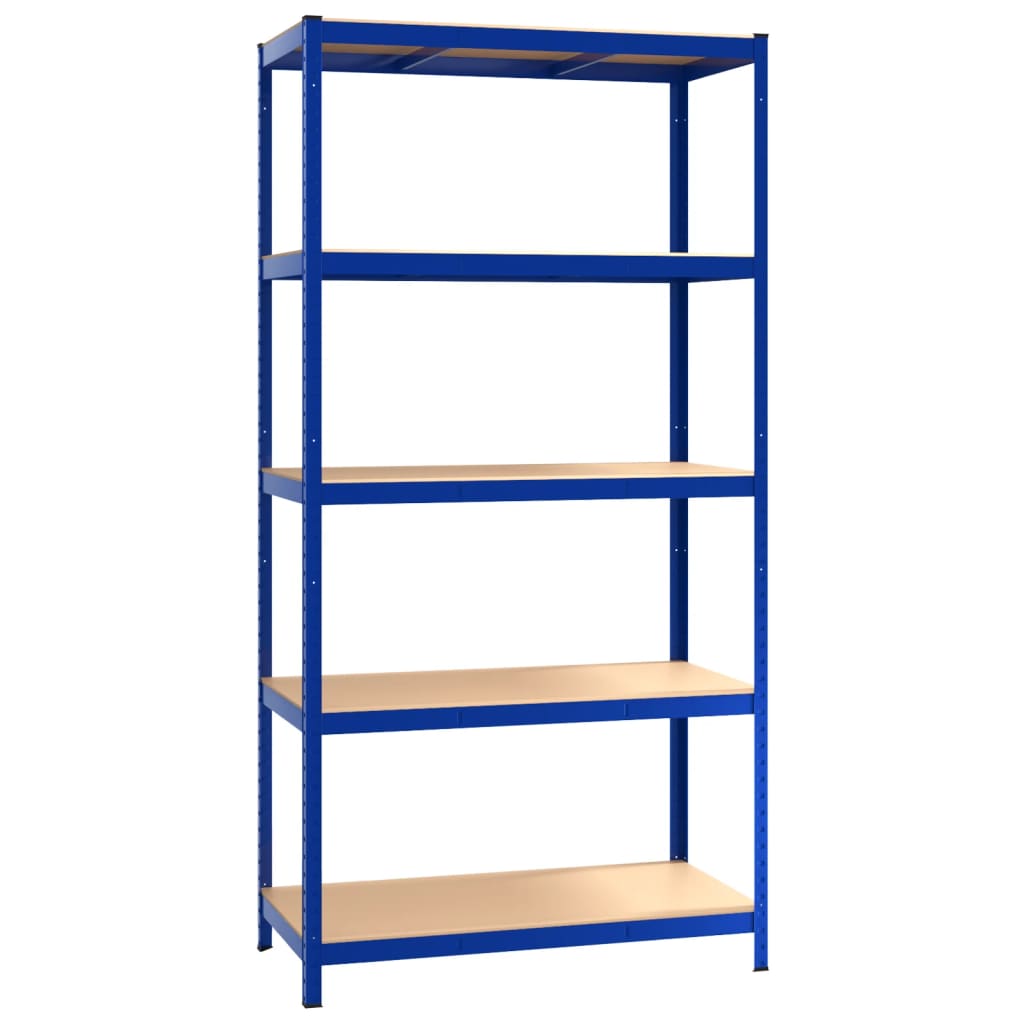 Opbergrek 5-laags staal en bewerkt hout blauw is nu te koop bij PeponiXL, paradijselijk wonen!