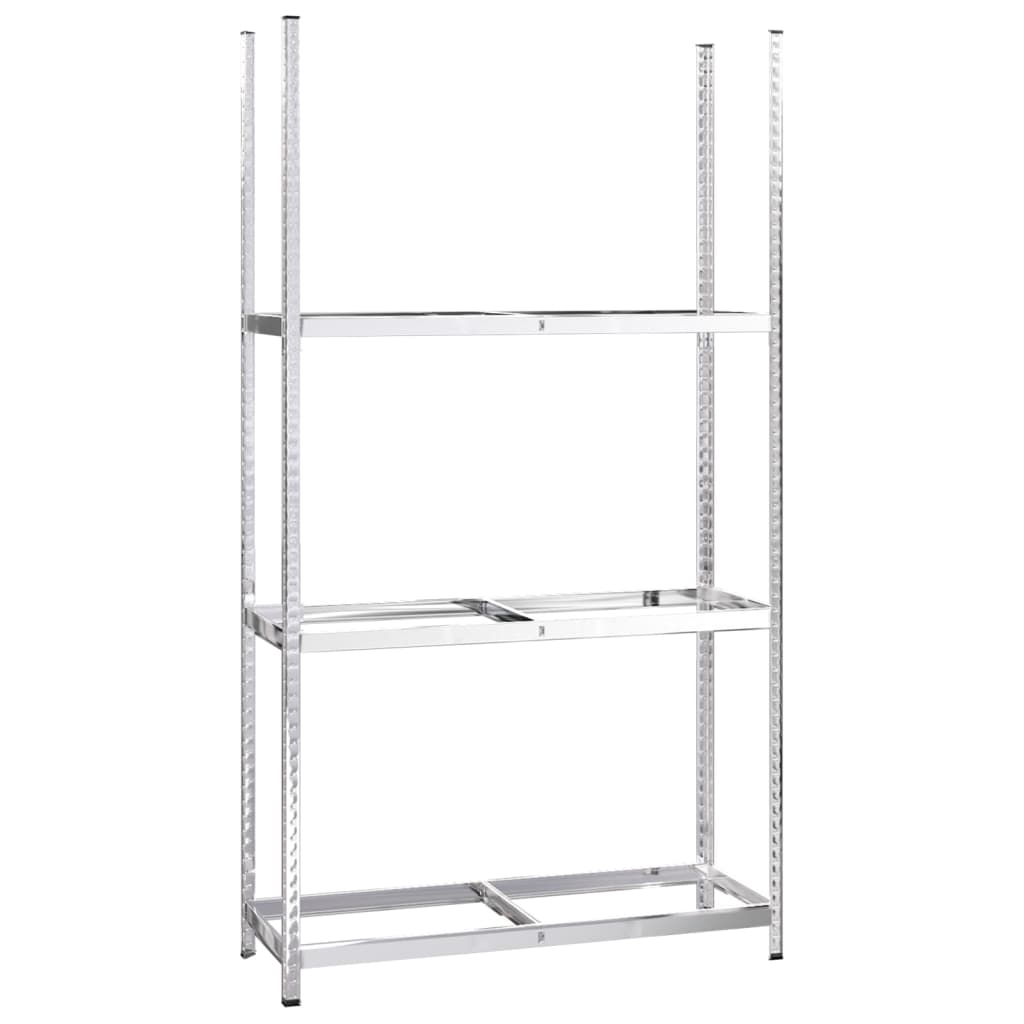 Bandenrekken 3-laags 2 st 110x40x200 cm staal zilverkleurig is nu te koop bij PeponiXL, paradijselijk wonen!