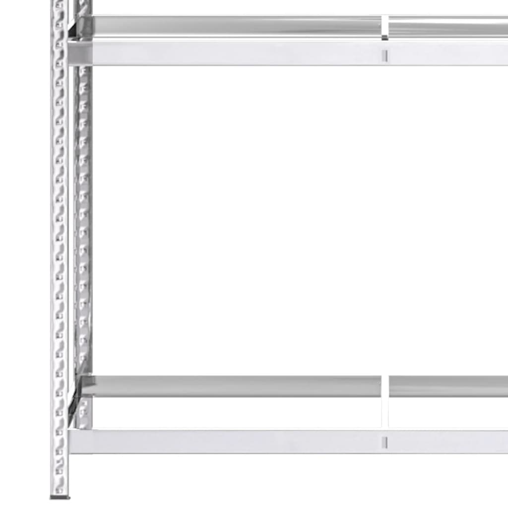 Bandenrekken 3-laags 2 st 110x40x200 cm staal zilverkleurig is nu te koop bij PeponiXL, paradijselijk wonen!