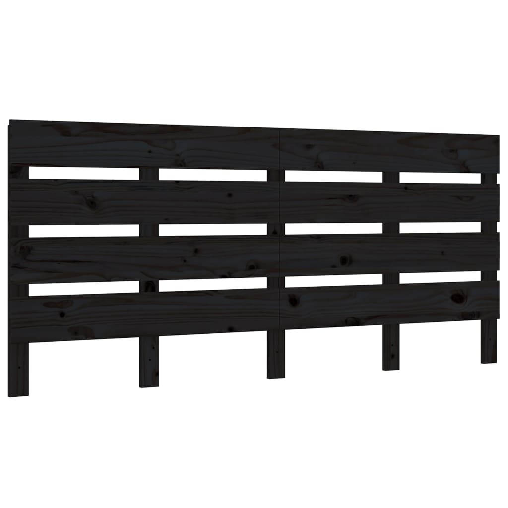 Hoofdbord 180x3x80 cm massief grenenhout zwart is nu te koop bij PeponiXL, paradijselijk wonen!