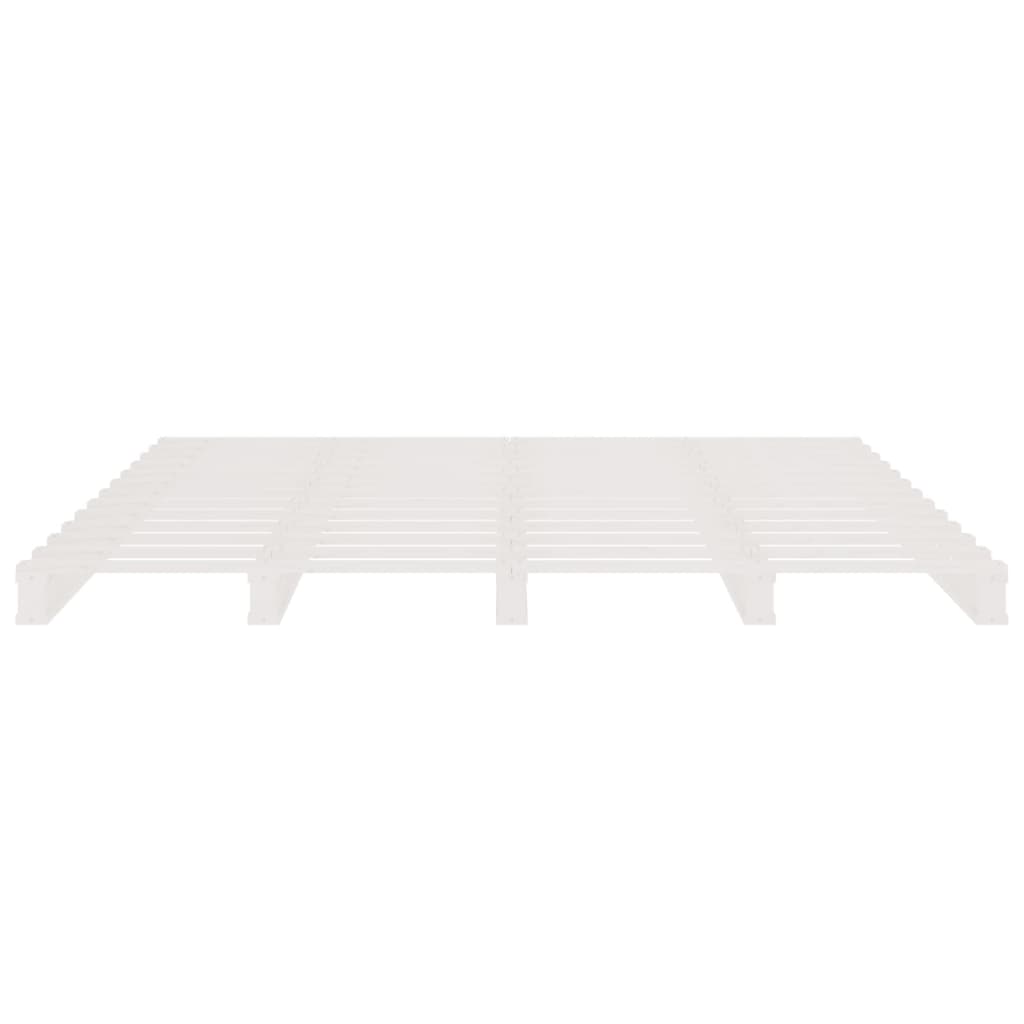 Palletbed massief grenenhout wit 140x200 cm is nu te koop bij PeponiXL, paradijselijk wonen!