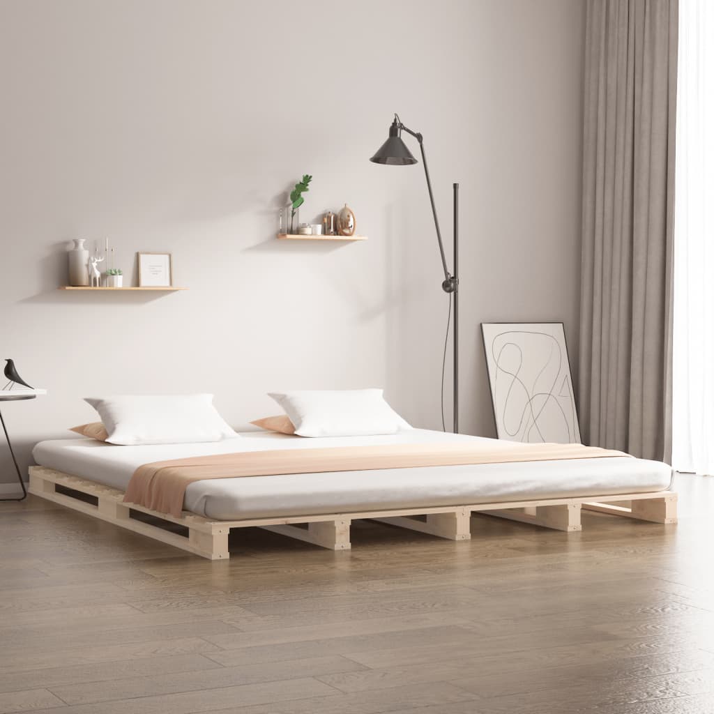 Palletbed massief grenenhout 160x200 cm is nu te koop bij PeponiXL, paradijselijk wonen!