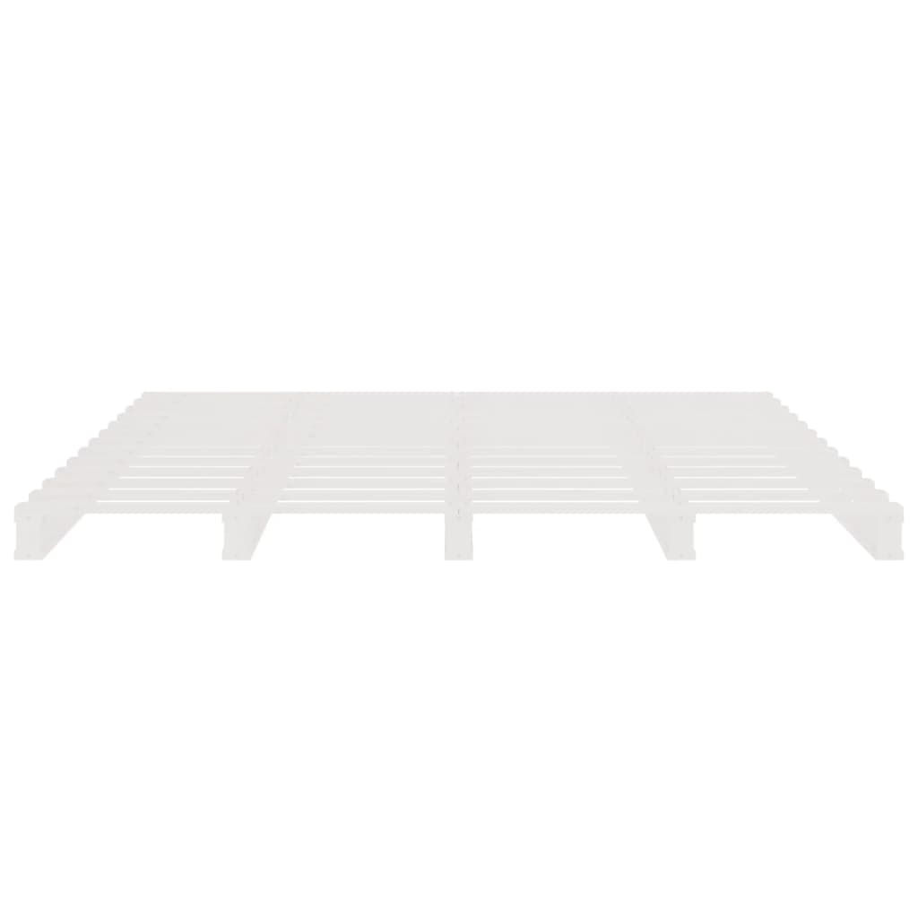 Palletbed massief grenenhout wit 160x200 cm is nu te koop bij PeponiXL, paradijselijk wonen!