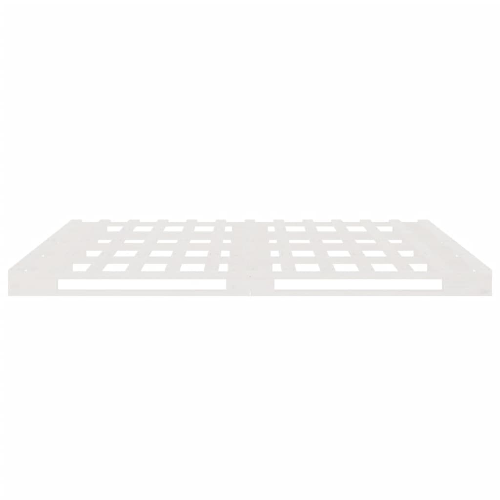 Palletbed massief grenenhout wit 200x200 cm is nu te koop bij PeponiXL, paradijselijk wonen!