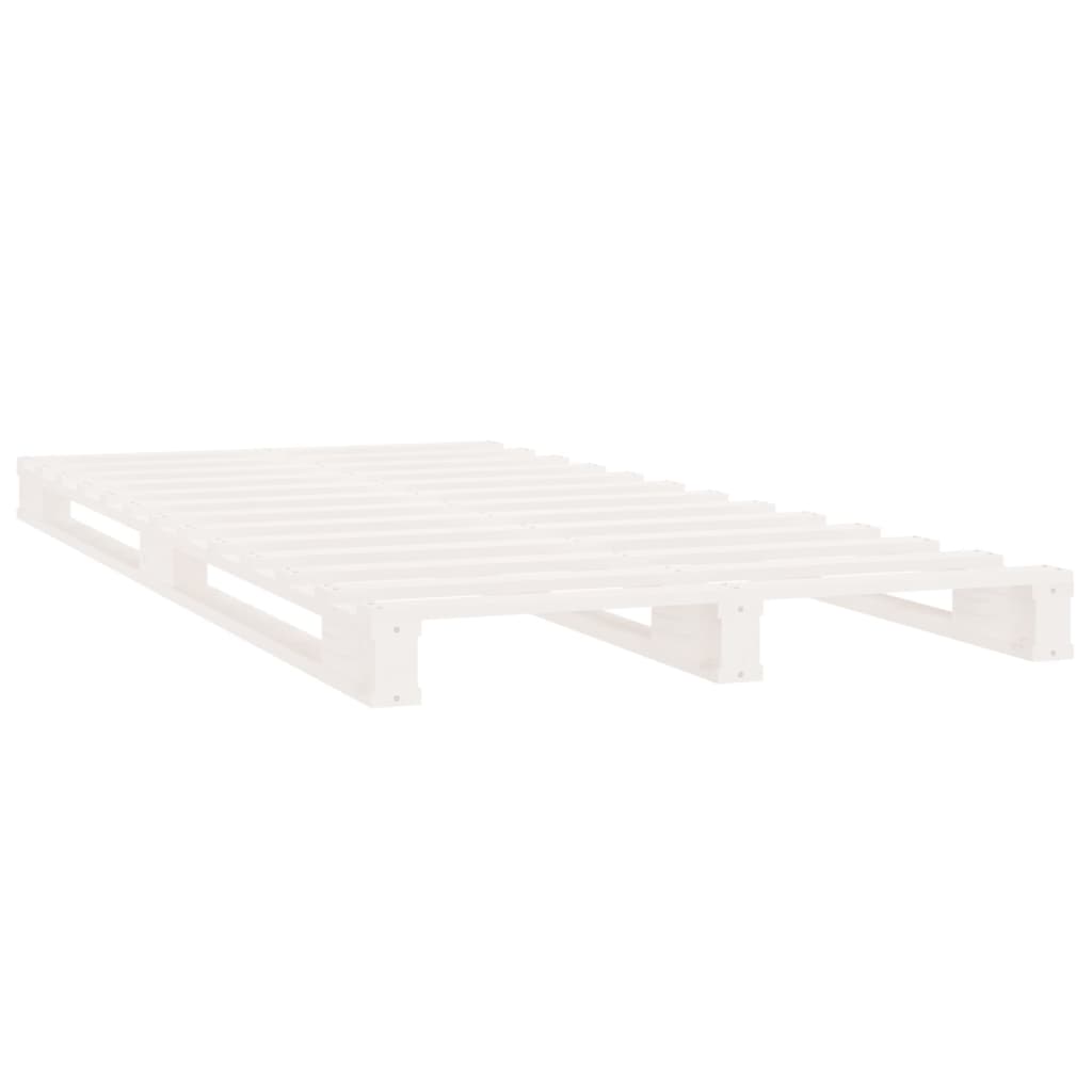 Palletbed massief grenenhout wit 75x190 cm is nu te koop bij PeponiXL, paradijselijk wonen!
