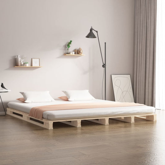 Palletbed massief grenenhout zwart 120x190 cm is nu te koop bij PeponiXL, paradijselijk wonen!