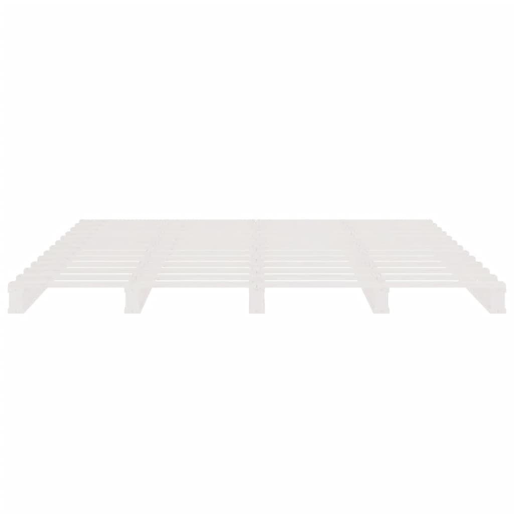 Palletbed massief grenenhout wit 140x190 cm is nu te koop bij PeponiXL, paradijselijk wonen!