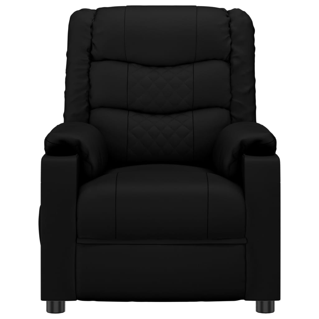 Fauteuil verstelbaar kunstleer zwart is nu te koop bij PeponiXL, paradijselijk wonen!