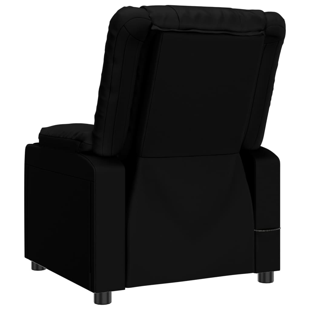 Fauteuil verstelbaar kunstleer zwart is nu te koop bij PeponiXL, paradijselijk wonen!