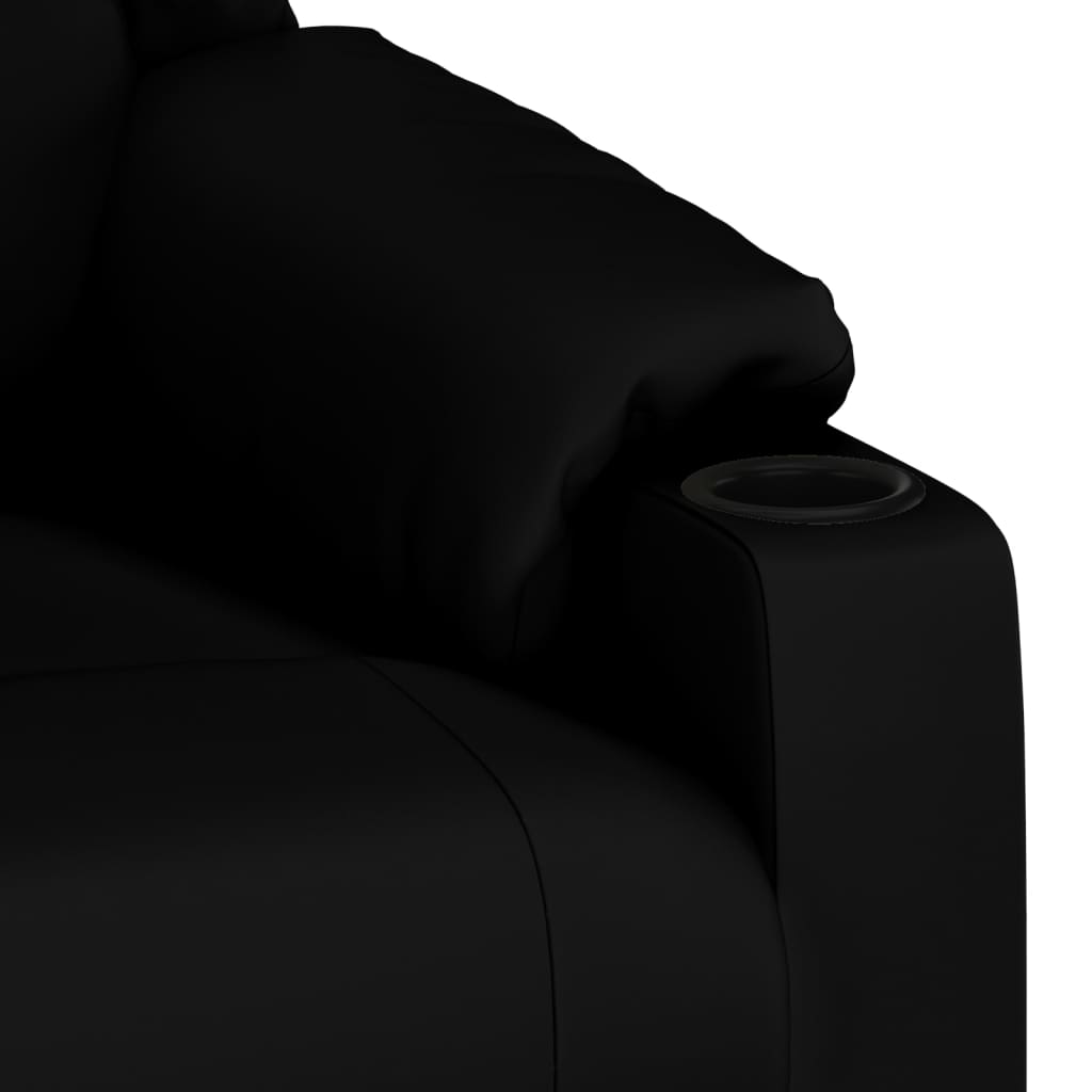 Fauteuil verstelbaar kunstleer zwart is nu te koop bij PeponiXL, paradijselijk wonen!