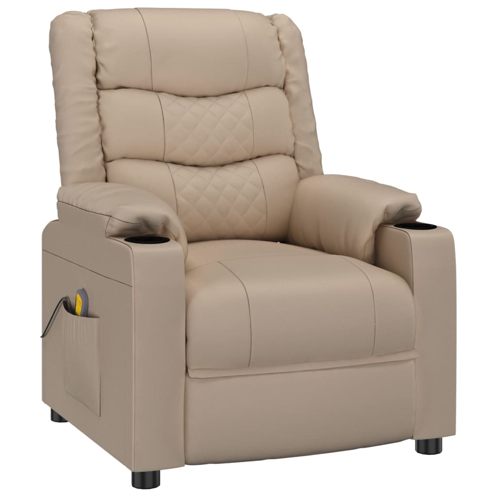 Fauteuil verstelbaar kunstleer cappuccinokleurig is nu te koop bij PeponiXL, paradijselijk wonen!