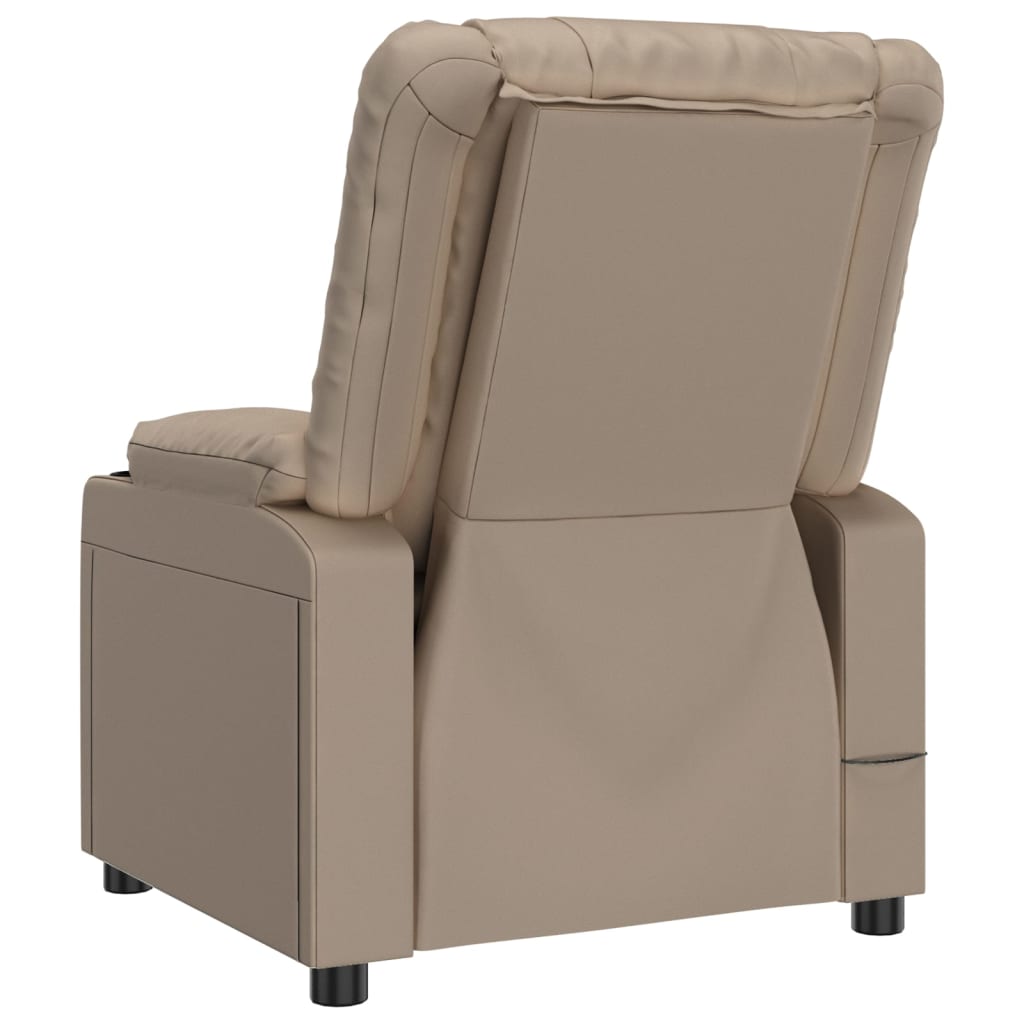 Fauteuil verstelbaar kunstleer cappuccinokleurig is nu te koop bij PeponiXL, paradijselijk wonen!