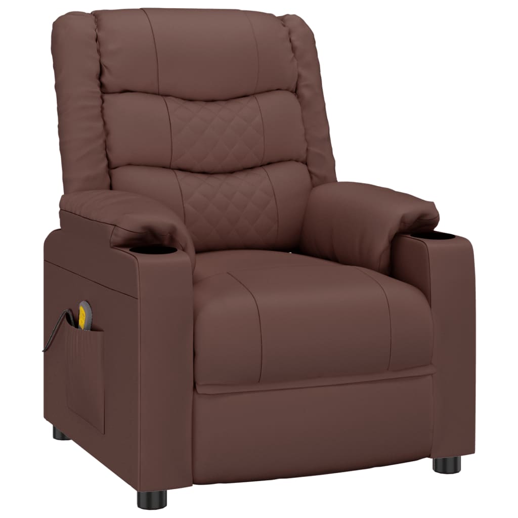 Massagestoel kunstleer bruin is nu te koop bij PeponiXL, paradijselijk wonen!
