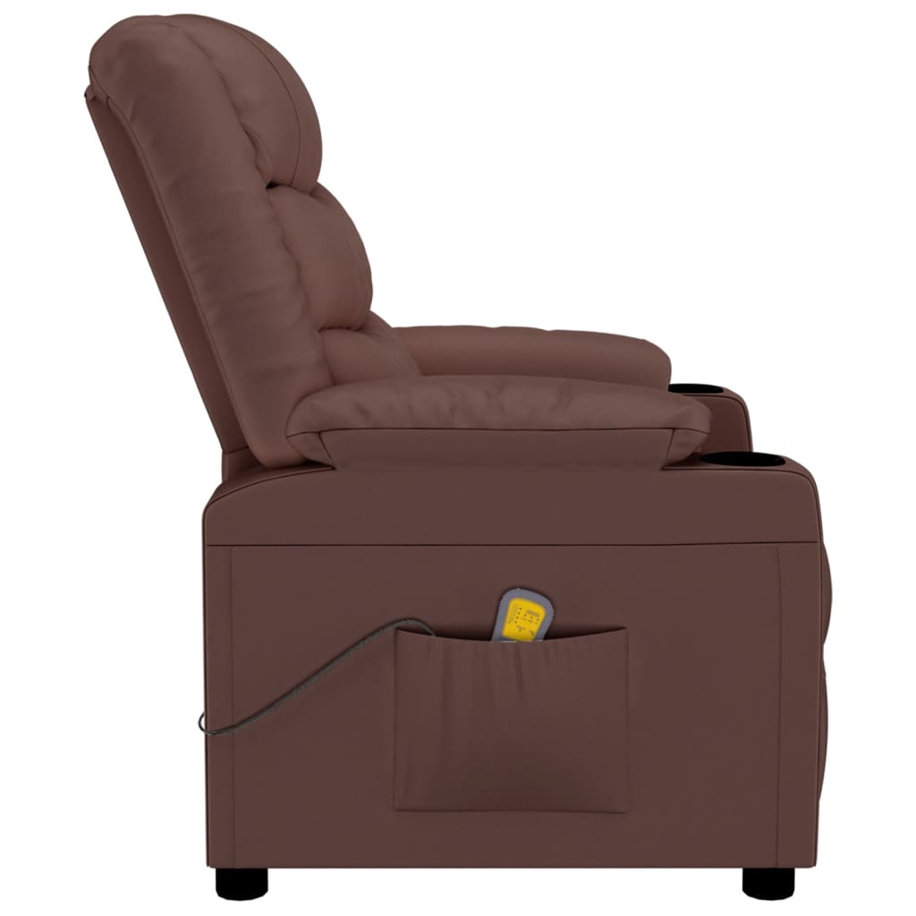 Massagestoel kunstleer bruin is nu te koop bij PeponiXL, paradijselijk wonen!