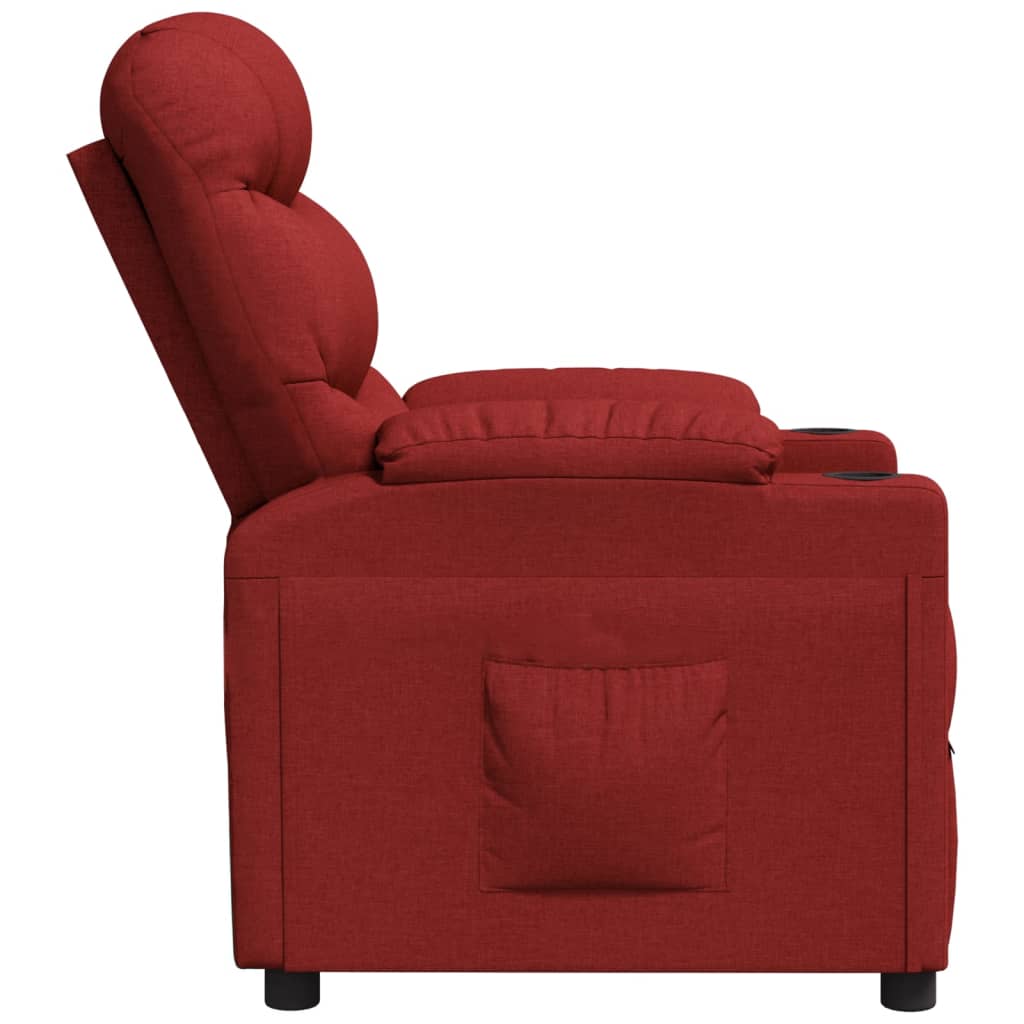 Fauteuil verstelbaar stof wijnrood is nu te koop bij PeponiXL, paradijselijk wonen!