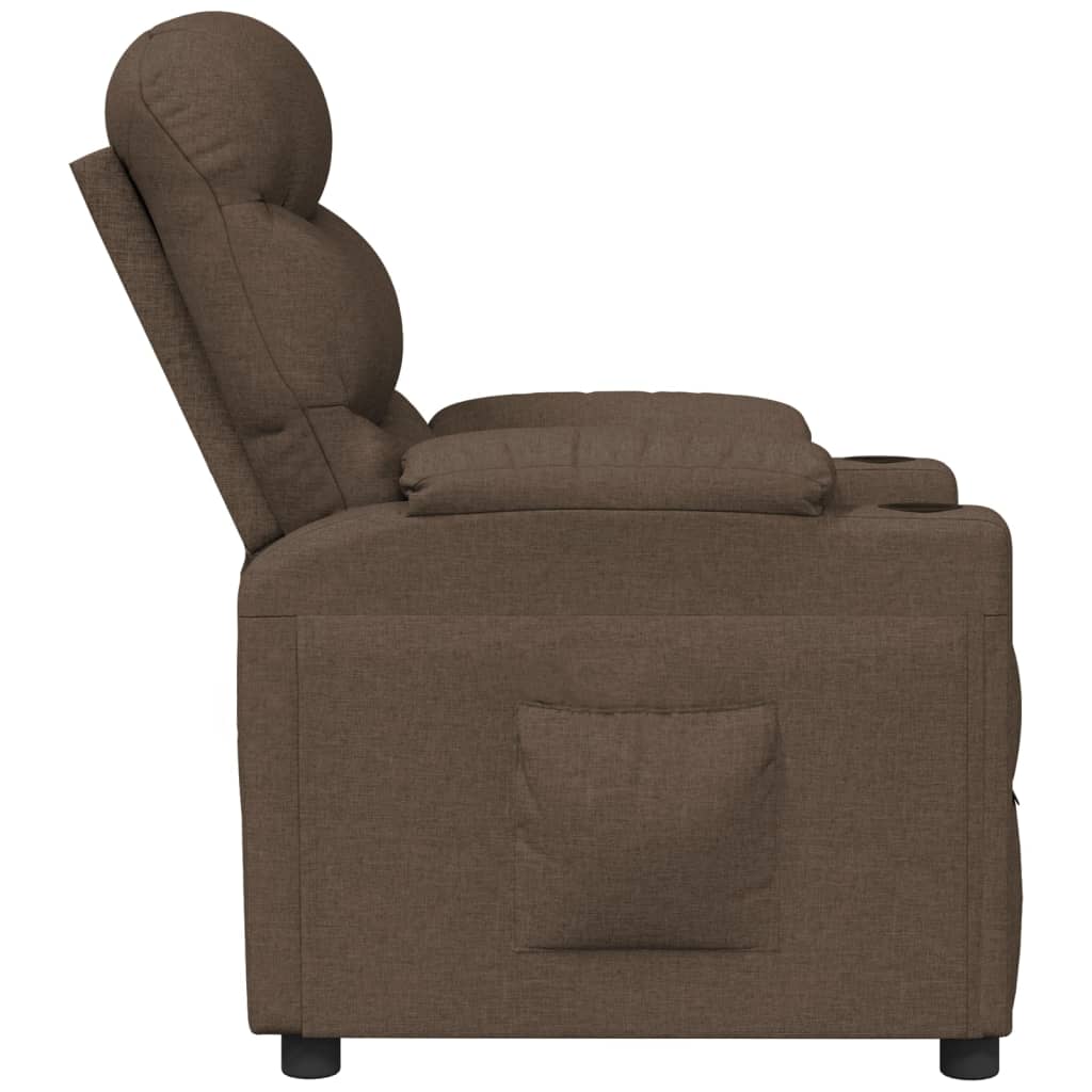 Fauteuil verstelbaar stof bruin is nu te koop bij PeponiXL, paradijselijk wonen!