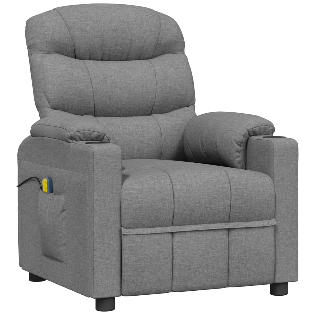 Massagestoel stof lichtgrijs is nu te koop bij PeponiXL, paradijselijk wonen!