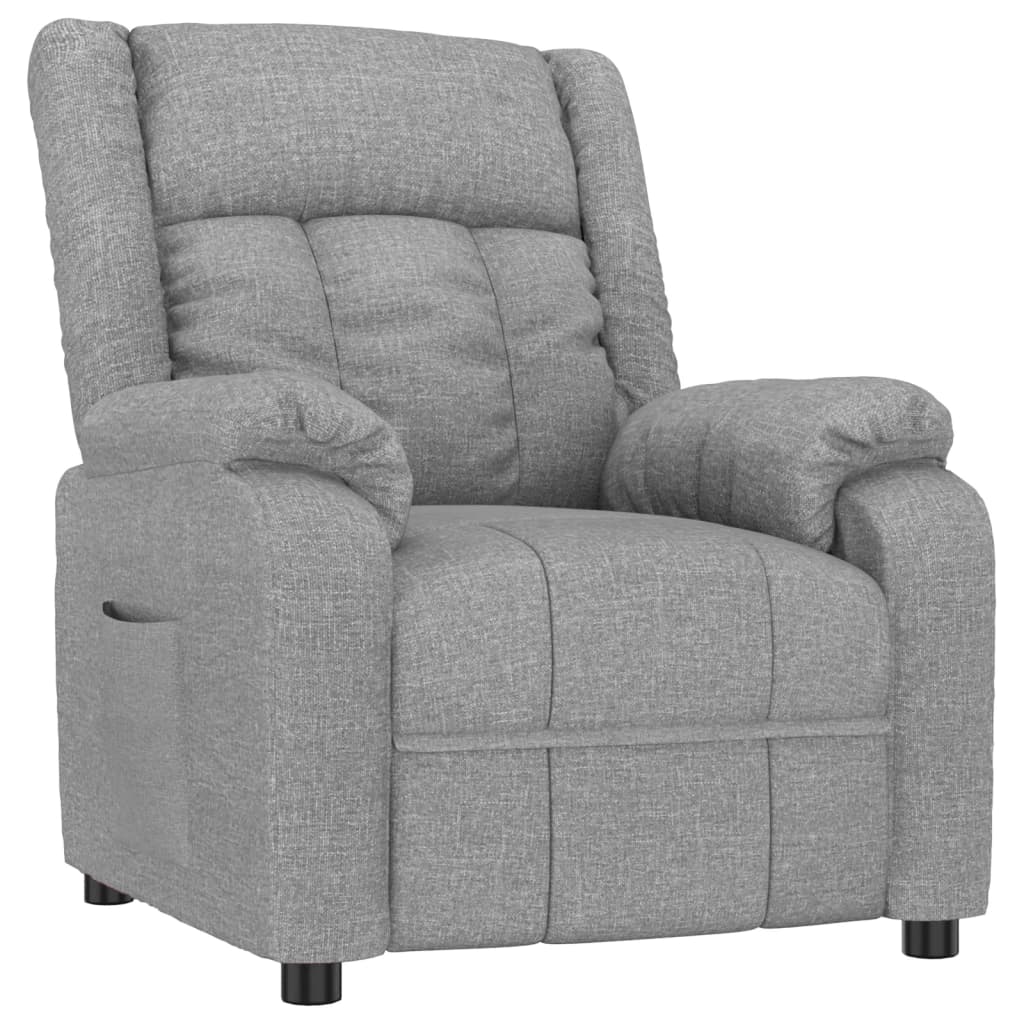 Fauteuil verstelbaar stof lichtgrijs is nu te koop bij PeponiXL, paradijselijk wonen!