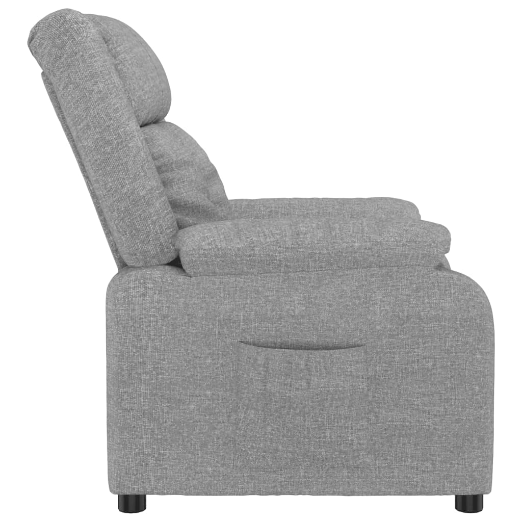 Fauteuil verstelbaar stof lichtgrijs is nu te koop bij PeponiXL, paradijselijk wonen!
