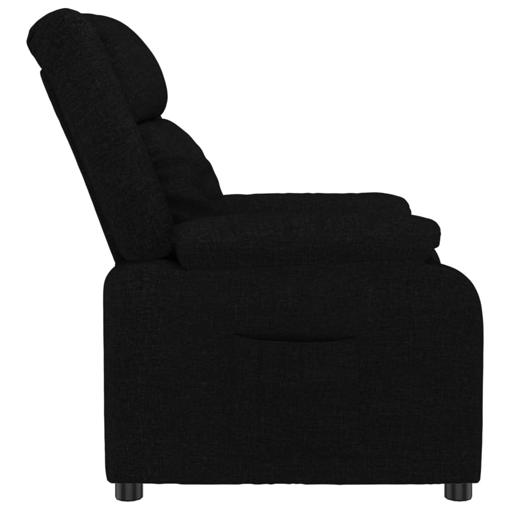 Fauteuil verstelbaar stof zwart is nu te koop bij PeponiXL, paradijselijk wonen!