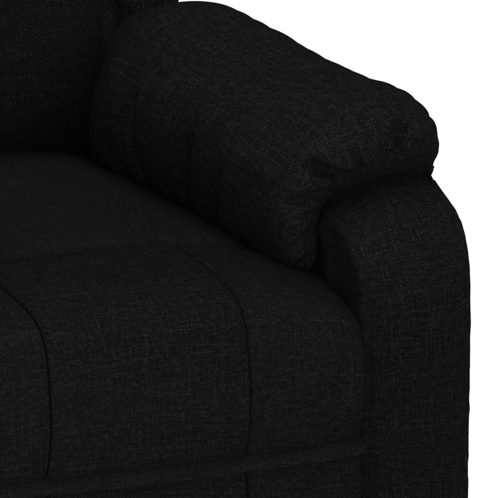 Fauteuil verstelbaar stof zwart is nu te koop bij PeponiXL, paradijselijk wonen!