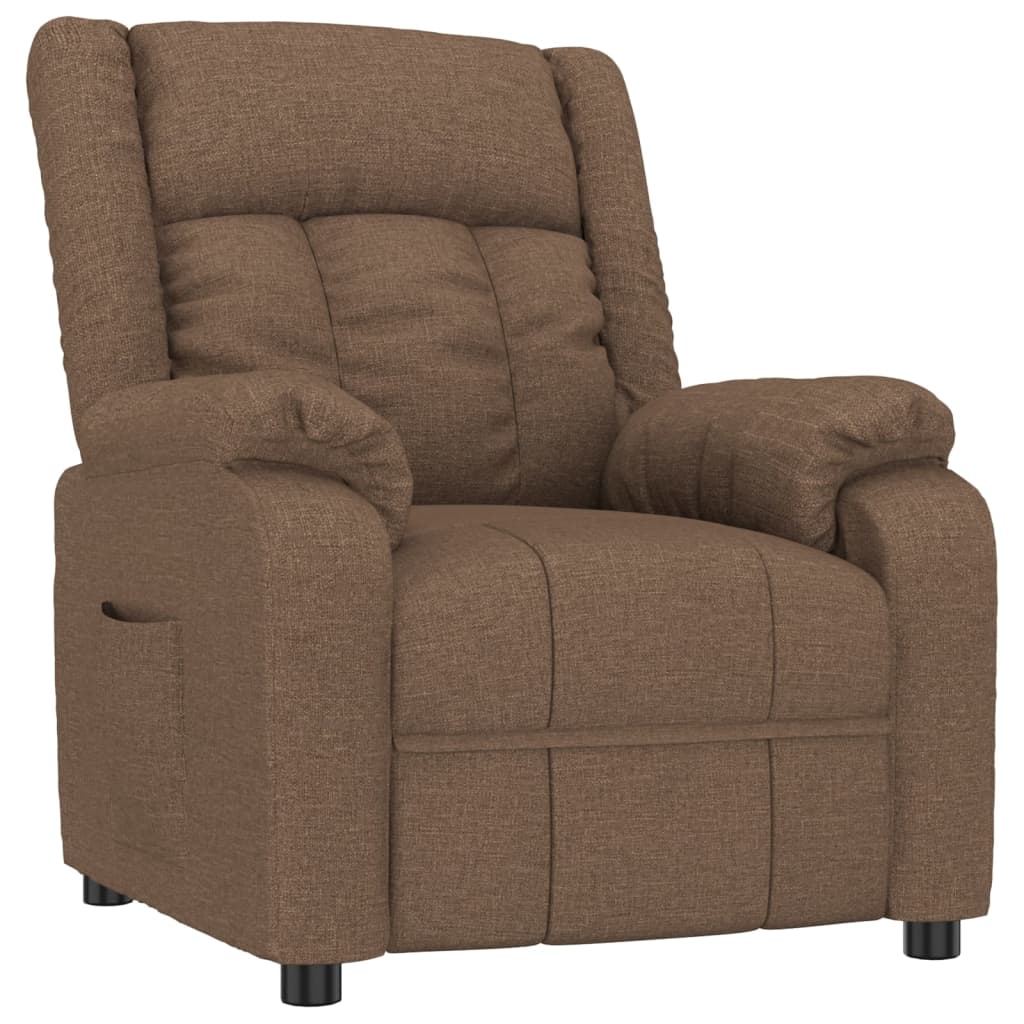 Fauteuil verstelbaar stof bruin is nu te koop bij PeponiXL, paradijselijk wonen!