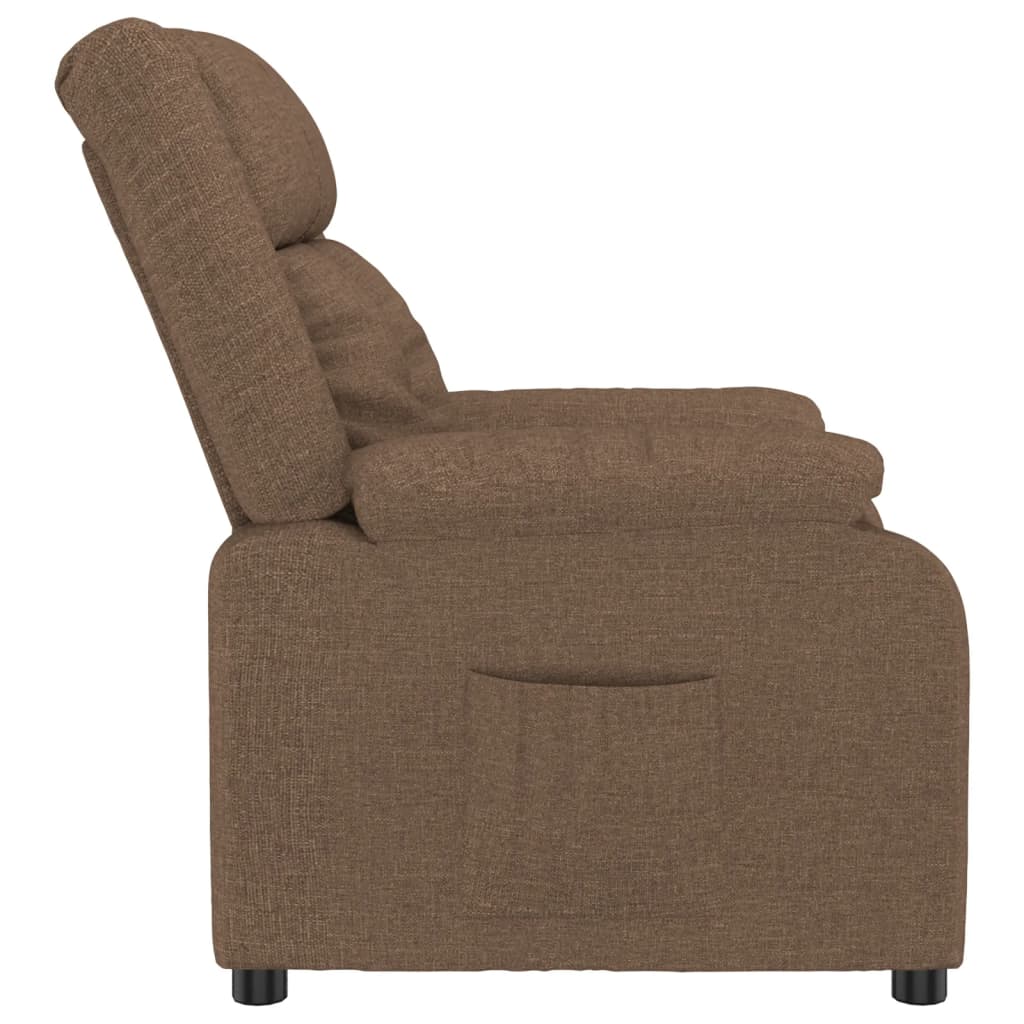 Fauteuil verstelbaar stof bruin is nu te koop bij PeponiXL, paradijselijk wonen!
