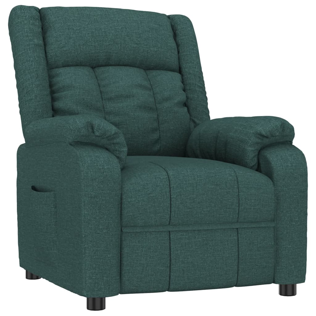 Fauteuil verstelbaar stof donkergroen is nu te koop bij PeponiXL, paradijselijk wonen!