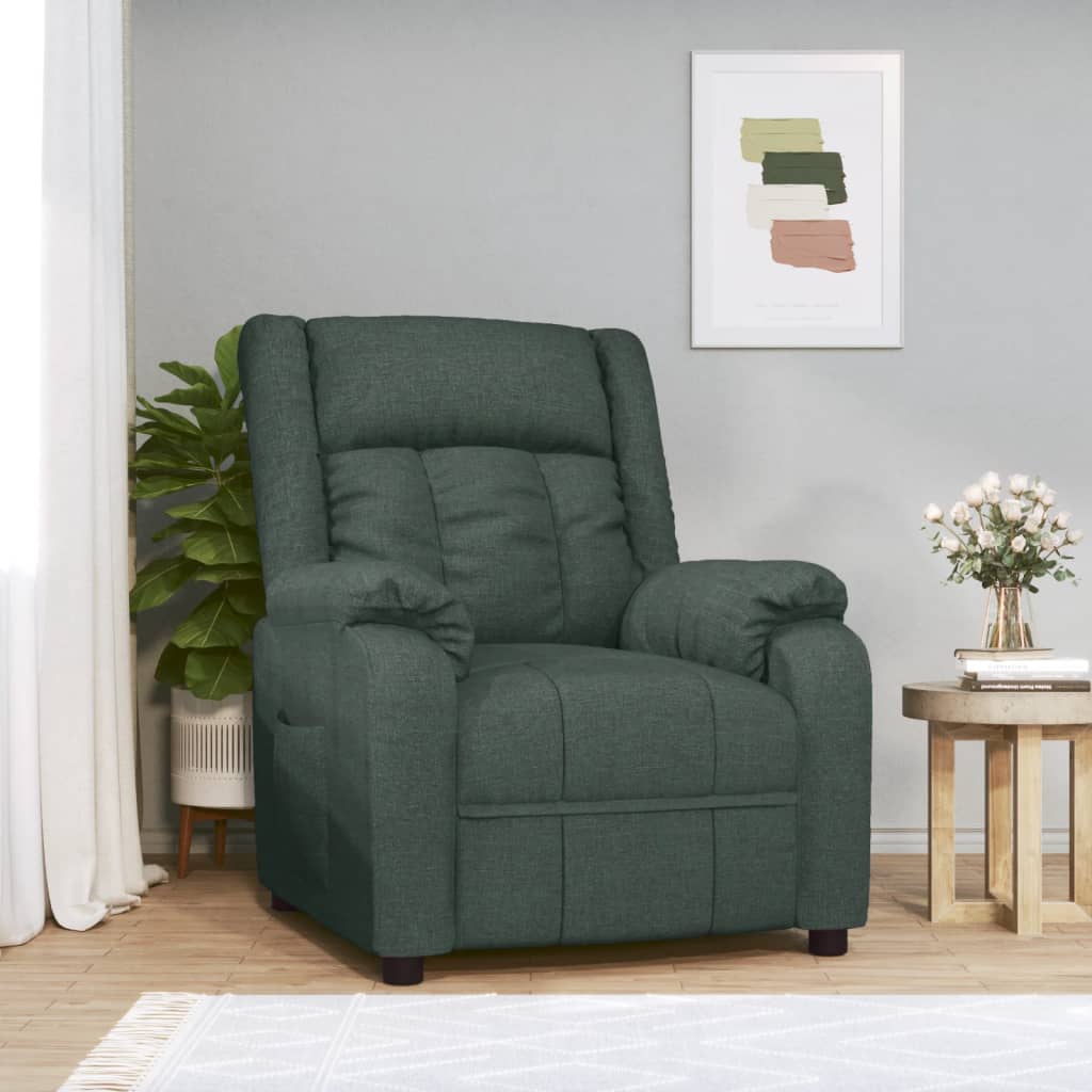 Fauteuil verstelbaar stof donkergroen is nu te koop bij PeponiXL, paradijselijk wonen!