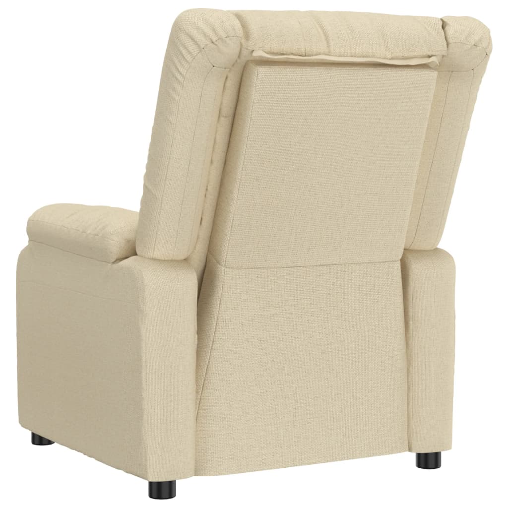 Fauteuil verstelbaar stof crèmekleurig is nu te koop bij PeponiXL, paradijselijk wonen!
