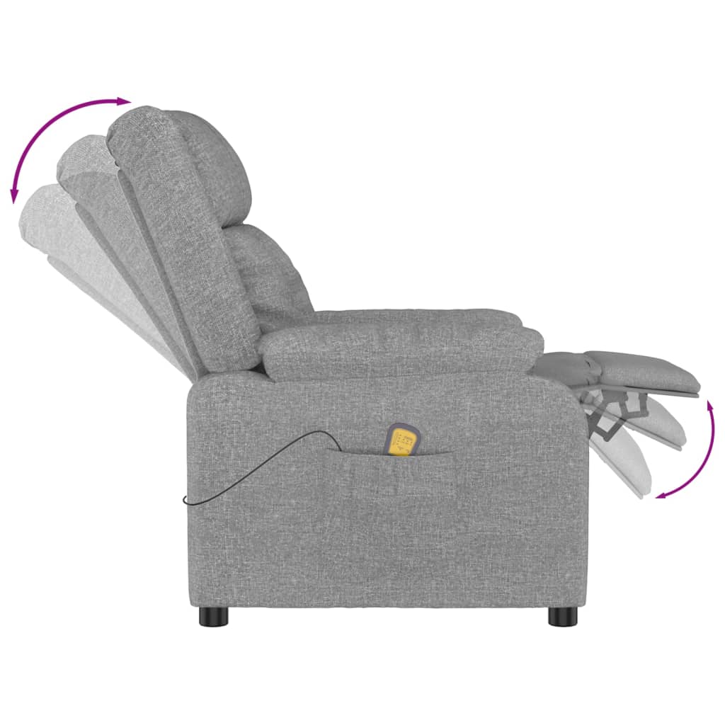 Massagestoel stof lichtgrijs is nu te koop bij PeponiXL, paradijselijk wonen!