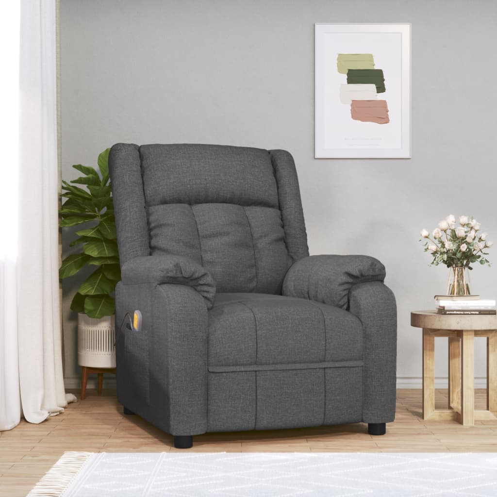 Massagestoel stof donkergrijs is nu te koop bij PeponiXL, paradijselijk wonen!