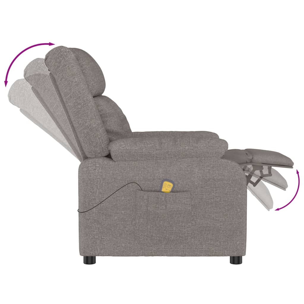 Massagestoel stof taupe is nu te koop bij PeponiXL, paradijselijk wonen!