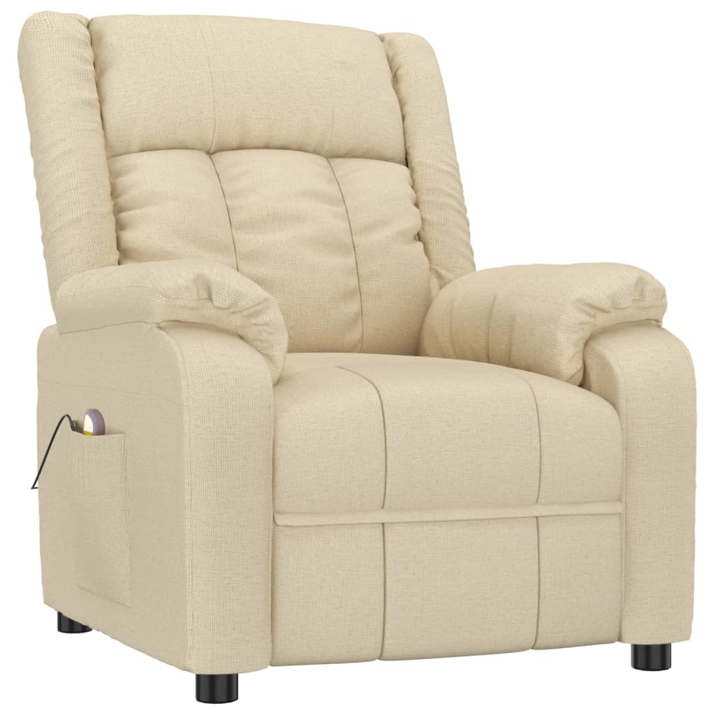 Massagestoel stof crèmekleurig is nu te koop bij PeponiXL, paradijselijk wonen!