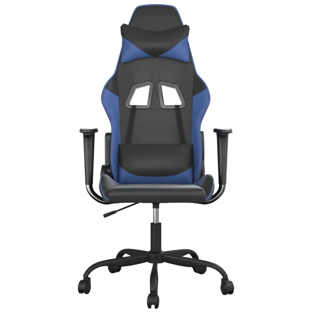 Massage gamestoel kunstleer zwart en blauw is nu te koop bij PeponiXL, paradijselijk wonen!