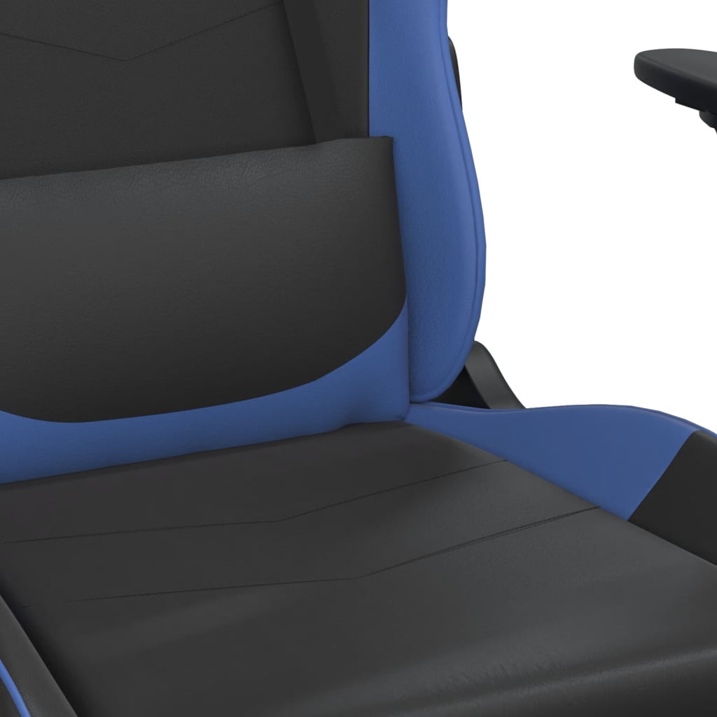 Massage gamestoel kunstleer zwart en blauw is nu te koop bij PeponiXL, paradijselijk wonen!