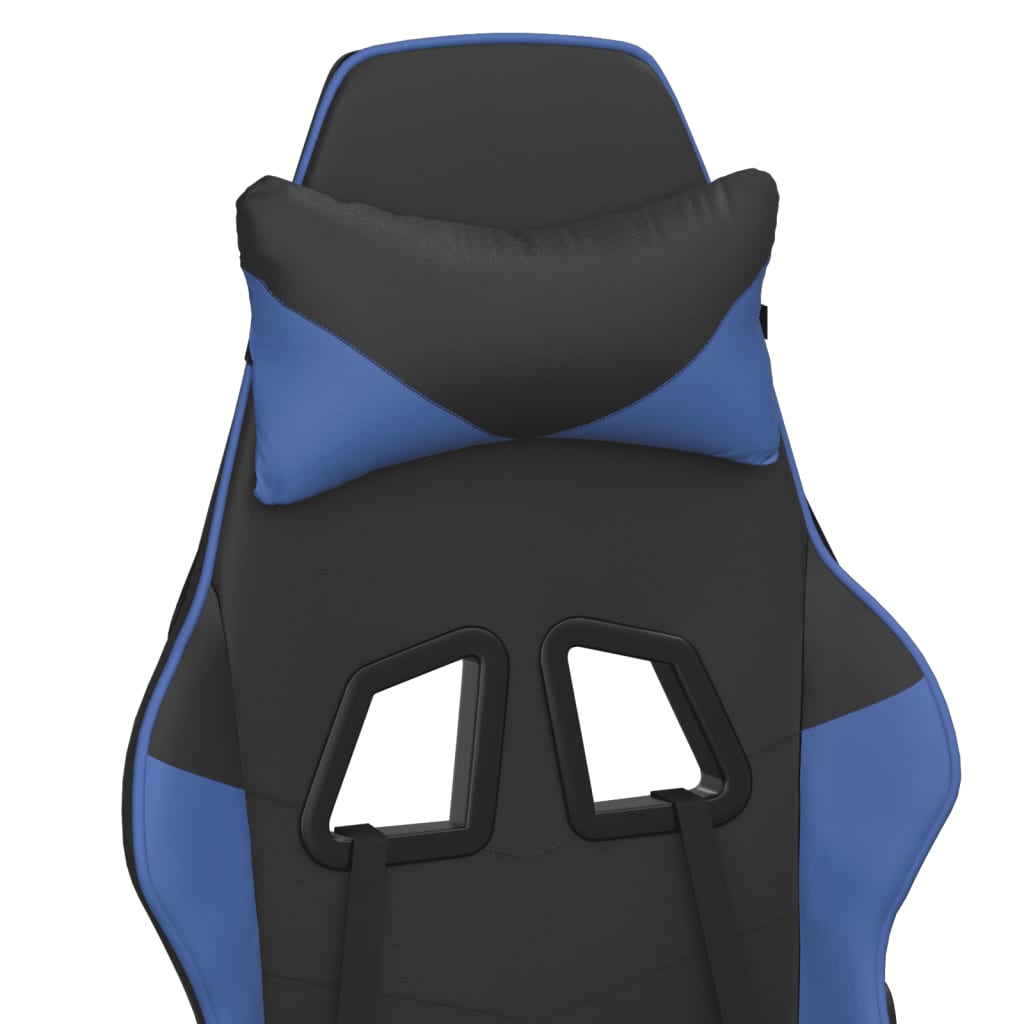 Massage gamestoel kunstleer zwart en blauw is nu te koop bij PeponiXL, paradijselijk wonen!