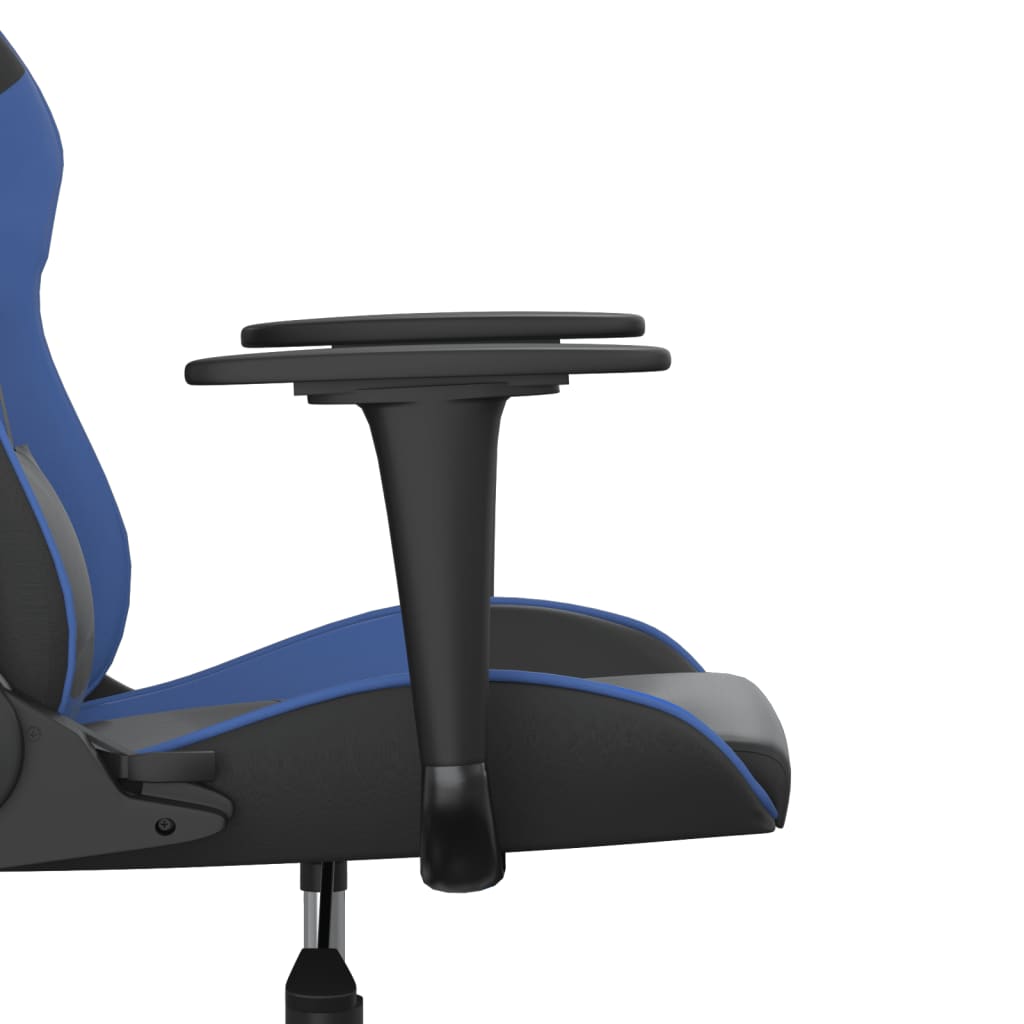 Massage gamestoel kunstleer zwart en blauw is nu te koop bij PeponiXL, paradijselijk wonen!