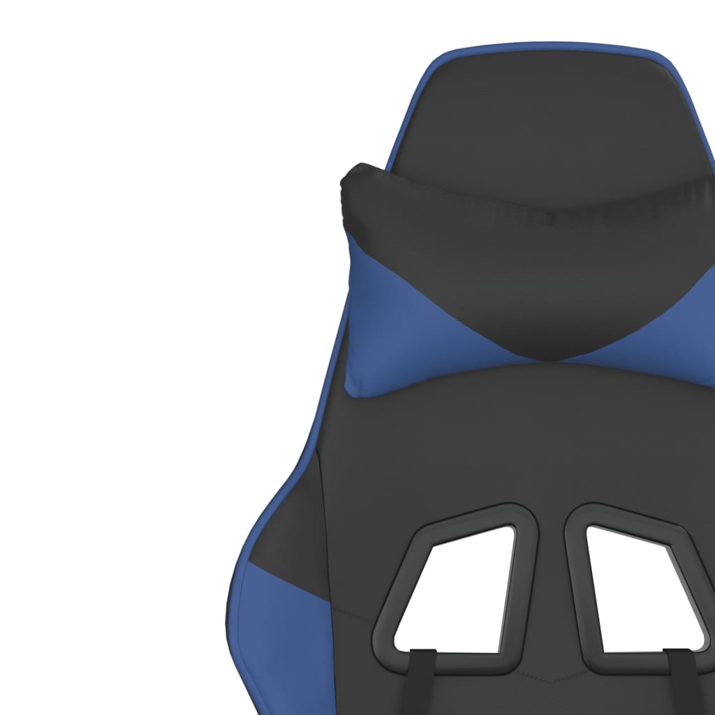 Massage gamestoel kunstleer zwart en blauw is nu te koop bij PeponiXL, paradijselijk wonen!