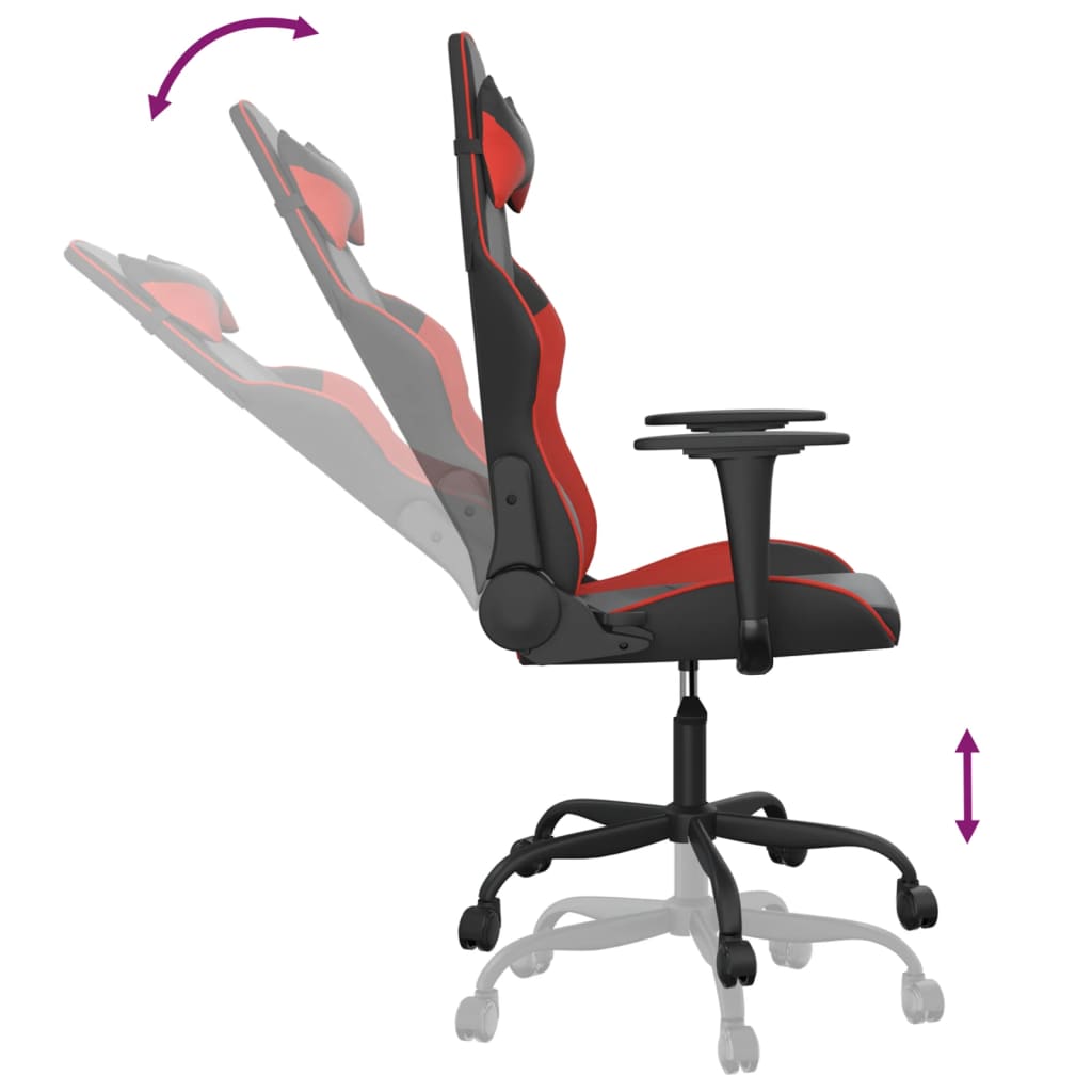 Massage gamestoel kunstleer zwart en rood is nu te koop bij PeponiXL, paradijselijk wonen!