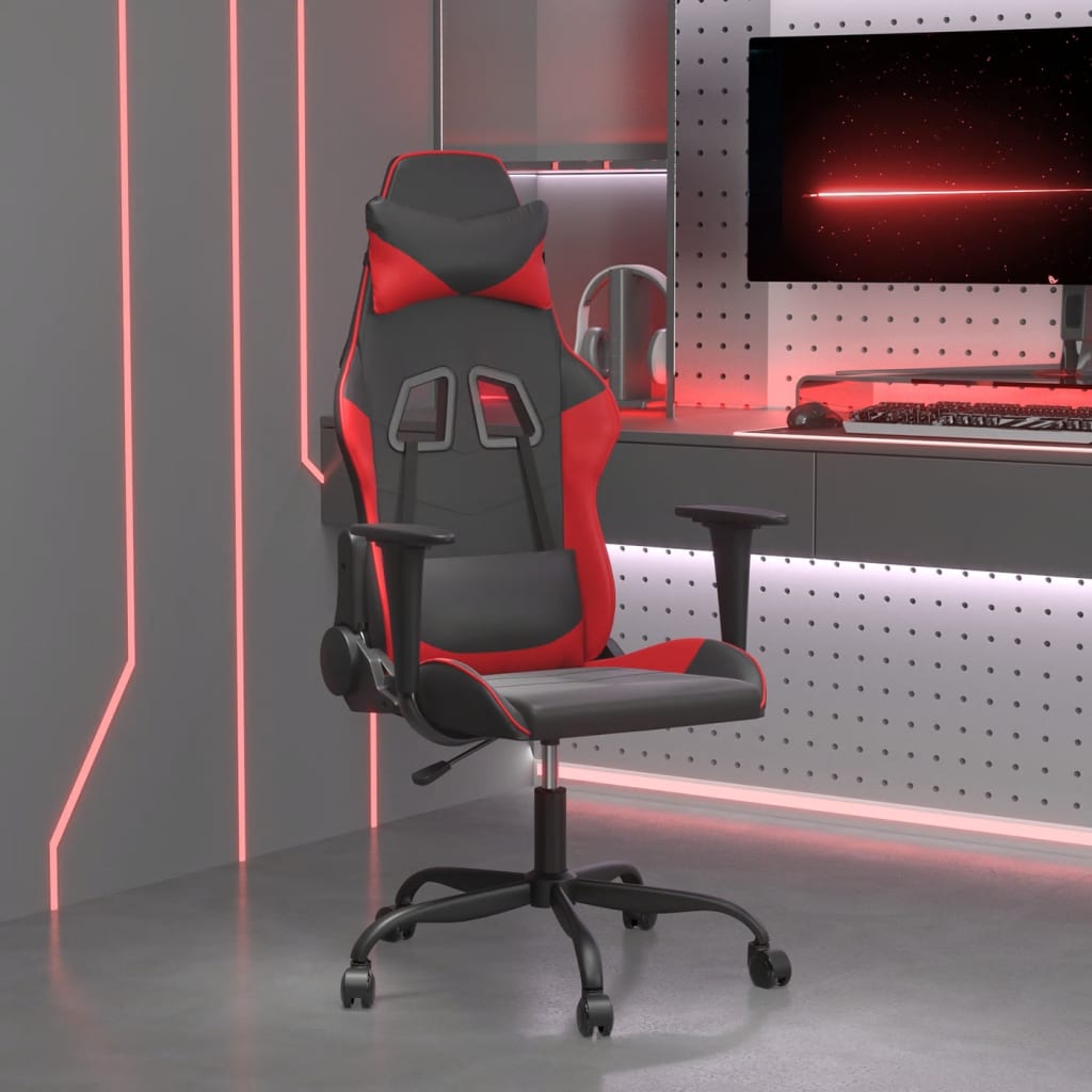 Massage gamestoel kunstleer zwart en rood is nu te koop bij PeponiXL, paradijselijk wonen!